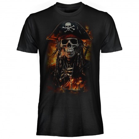 T SHIRT CHILDREN DARK EMBER PIRATE SKELETON