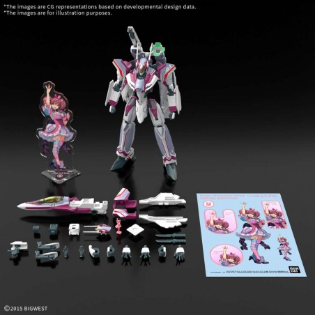 HG HIGH GRADE VF-31C SIEGFRIED MIRAGE FARINA JENIUS USE DELUXE SET 1/100 MODEL KIT ACTION FIGURE