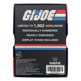 G.I. JOE A REAL AMERICAN HERO N.1 60TH ANNIVERSARY COMIC BOOK INGOT LINGOTTO FANATTIK