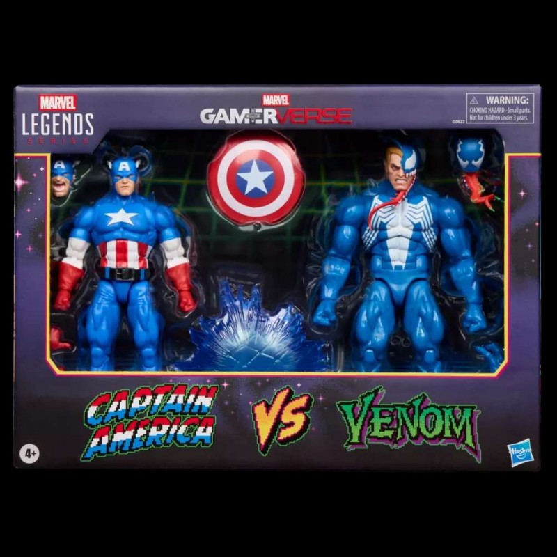 HASBRO MARVEL LEGENDS GAMERVERSE CAPTAIN AMERICA VS VENOM 2-PACK PVC ACTION FIGURE HASBRO MARVEL LEGENDS GAMERVERSE CAPTAIN AMERICA VS VENOM 2-PACK PVC ACTION FIGURE