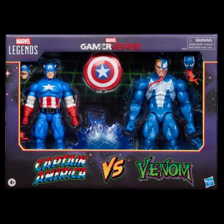 MARVEL LEGENDS GAMERVERSE CAPTAIN AMERICA VS VENOM 2-PACK PVC ACTION FIGURE