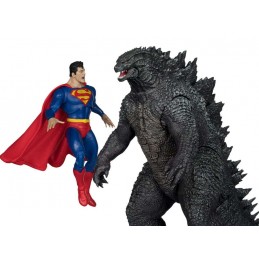 MC FARLANE DC JUSTICE LEAGUE MONSTERVERSE SUPERMAN VS GODZILLA 2-PACK PVC ACTION FIGURES