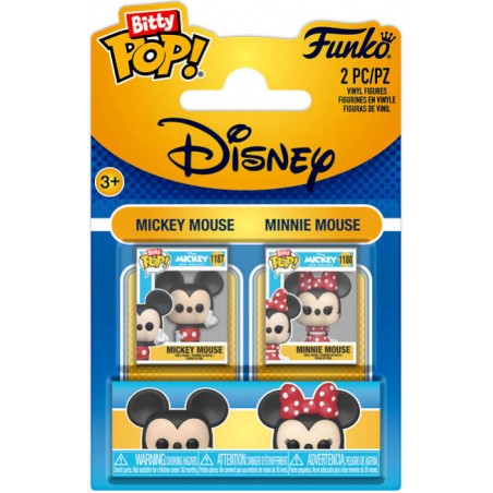 FUNKO BITTY POP! DISNEY MICKEY MOUSE e MINNIE VINYL MINI FIGURE