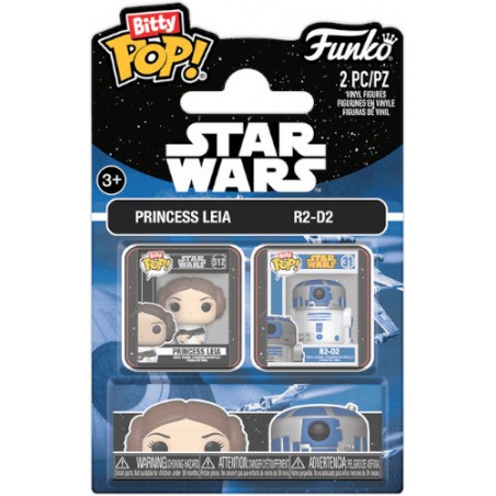 FUNKO BITTY POP! STAR WARS PRINCESS LEIA AND R2-D2 VINYL MINI FIGURES