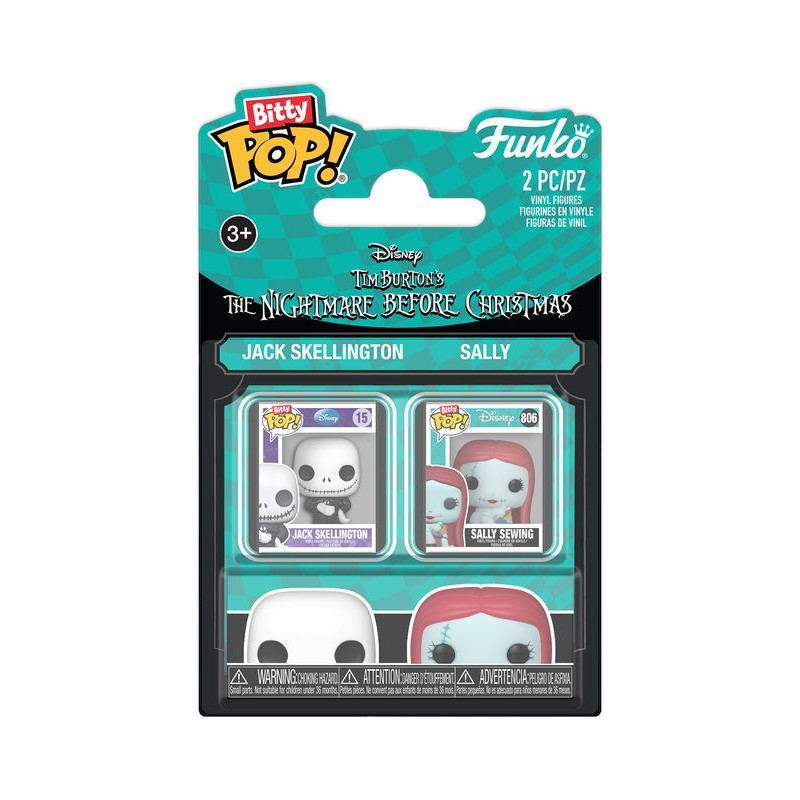 FUNKO FUNKO BITTY POP! THE NIGHTMARE BEFORE CHRISTMAS 4 PACK JACK AND SALLY VINYL MINI FIGURES FUNKO FUNKO BITTY POP! THE NIGHTMARE BEFORE CHRISTMAS 4 PACK JACK AND SALLY VINYL MINI FIGURES