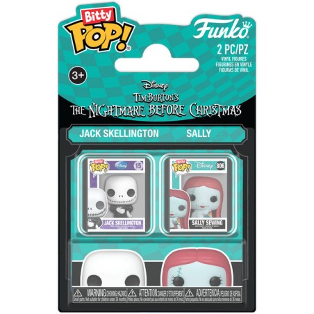 FUNKO BITTY POP! THE NIGHTMARE BEFORE CHRISTMAS 4 PACK JACK AND SALLY VINYL MINI FIGURES