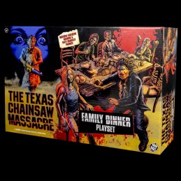 THE TEXAS CHAINSAW MASSACRE FAMILY DINNER PLAYSET ACTION FIGURE TRICK OR TREAT STUDIOS