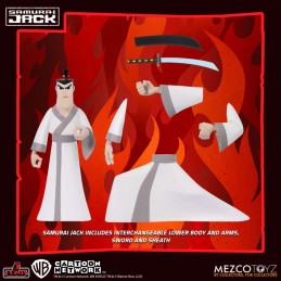 MEZCO TOYS SAMURAI JACK 5 POINTS DELUXE SET 3X ACTION FIGURES