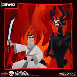 MEZCO TOYS SAMURAI JACK 5 POINTS DELUXE SET 3X ACTION FIGURES