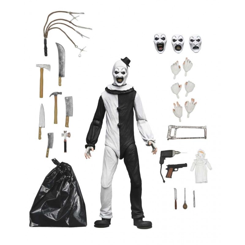 TERRIFIER ART THE CLOWN ULTIMATE ACTION FIGURE NECA TERRIFIER ART THE CLOWN ULTIMATE ACTION FIGURE NECA
