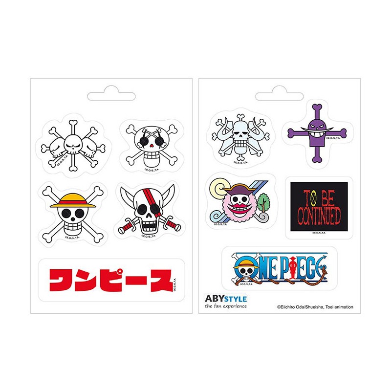 ABYSTYLE ONE PIECE EMPERORS SKULLS STICKERS SET ABYSTYLE ONE PIECE EMPERORS SKULLS STICKERS SET