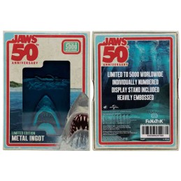 FANATTIK JAWS LO SQUALO 50TH ANNIVERSARY MOVIE POSTER METAL INGOT