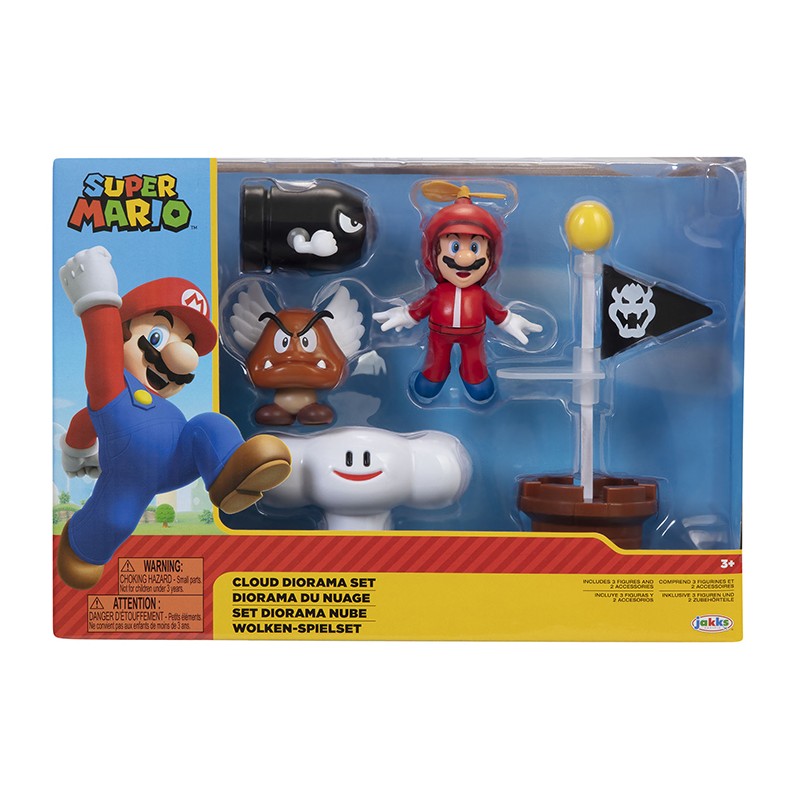 WORLD OF NINTENDO SUPER MARIO CLOUD DIORAMA SET ACTION FIGURE JAKKS PACIFIC INC.