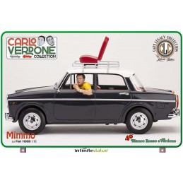 INFINITE STATUE BIANCO ROSSO E VERDONE MIMMO SU FIAT 1100 1/18 SCALE FIGURE REPLICA
