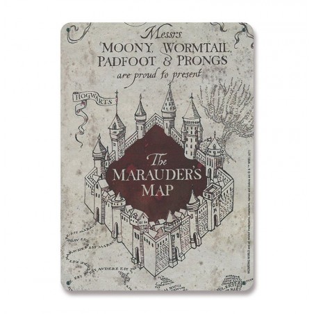 HARRY POTTER THE MARAUDER'S MAP TIN SIGN TARGA 15 X 21 CM