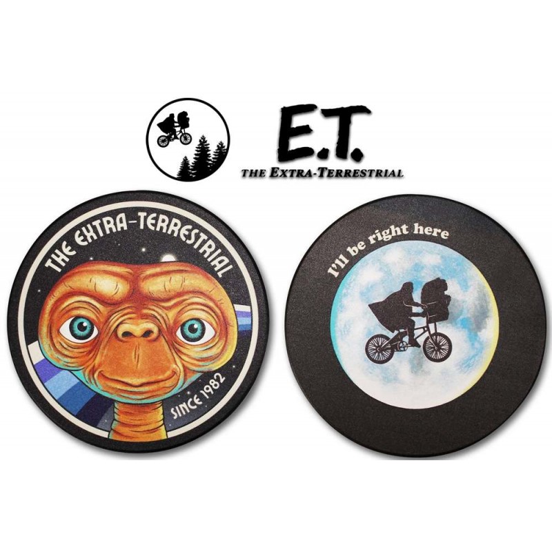 HALF MOON BAY E.T. THE EXTRA-TERRESTRIAL CERAMIC COASTERS 2X SET
