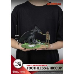 BEAST KINGDOM D-STAGE HOW TO TRAIN YOUR DRAGON TOOTHLESS & HICCUP STATUE FIGURE