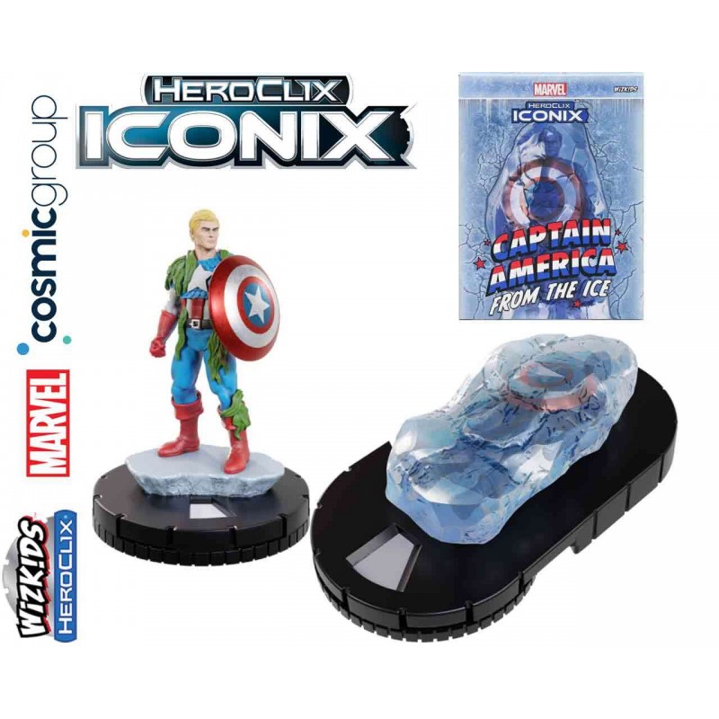 WIZKIDS MARVEL COMICS HEROCLIX ICONIX CAPTAIN AMERICA FROM ICE 2X PVC MINI FIGURES