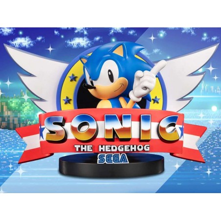 SONIC THE HEDGEHOG TITLE SCREEN STATUE RESIN FIGURE