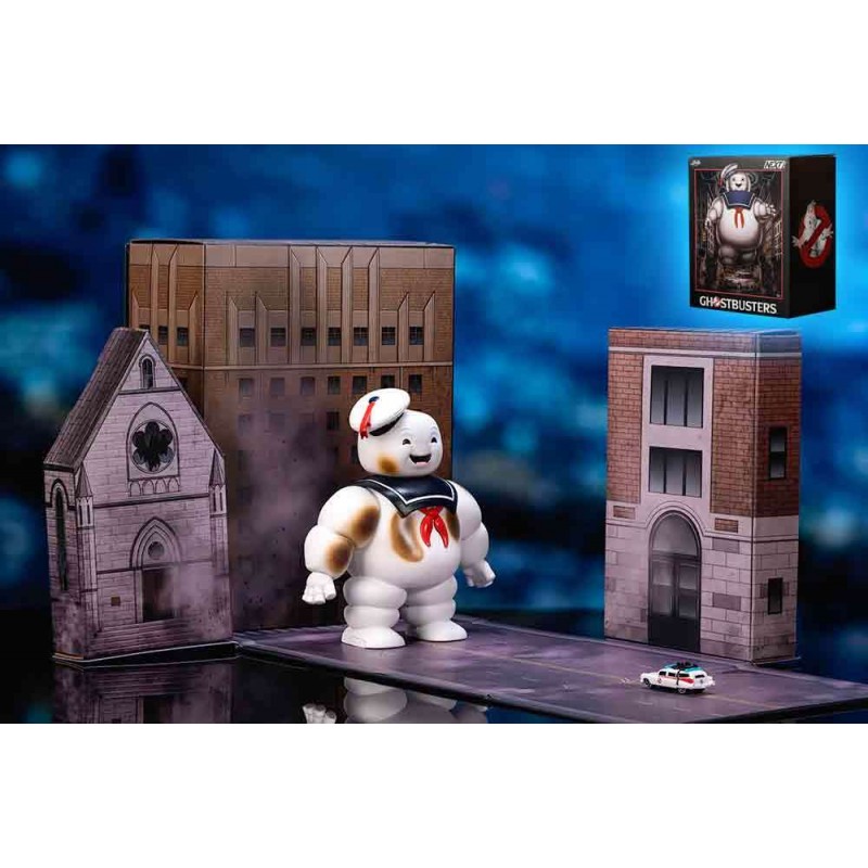 JADA TOYS GHOSTBUSTERS ECTO-1 STAY PUFT DIORAMA NANO SCENE REPLICA
