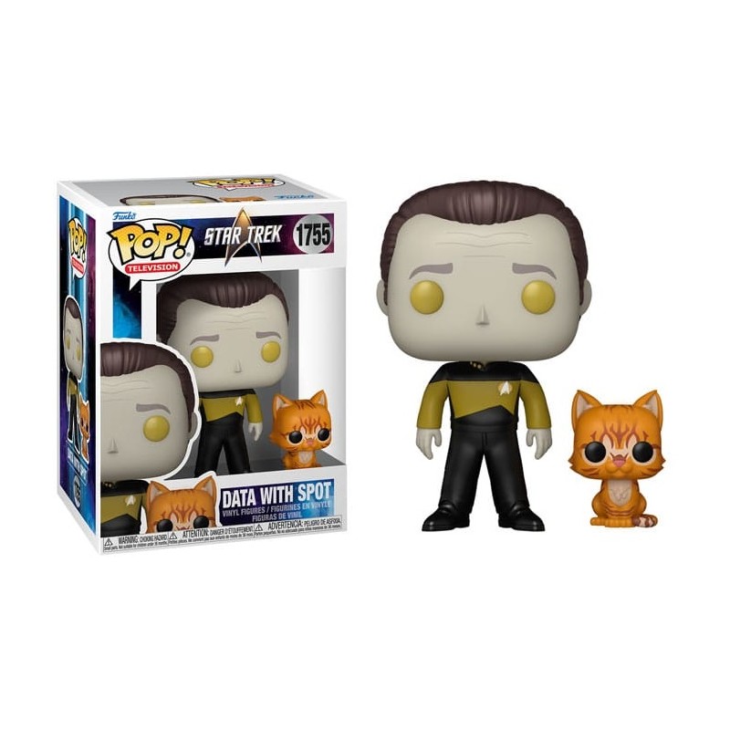 FUNKO FUNKO POP! TELEVISION STAR TREK DATA WITH SPOT PVC BOBBLE HEAD FIGURE