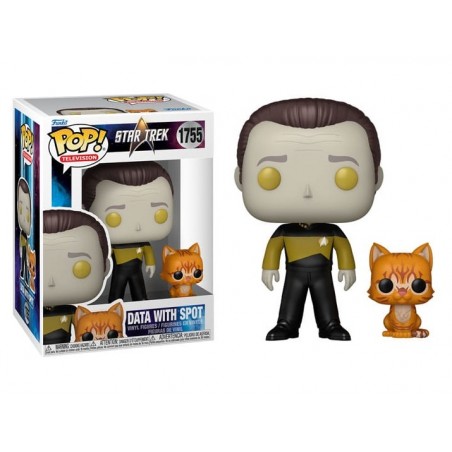 FUNKO POP! TELEVISION STAR TREK DATA WITH SPOT PVC BOBBLE HEAD FIGURE