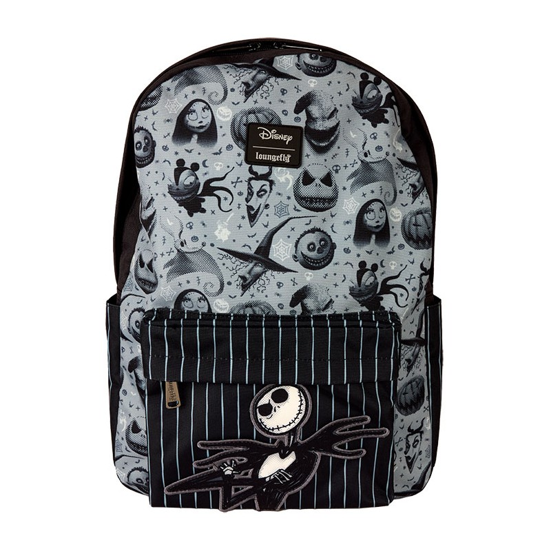 LOUNGEFLY THE NIGHTMARE BEFORE CHRISTMAS ALL OVER PRINT NYOL FULL SIZE BACKPACK