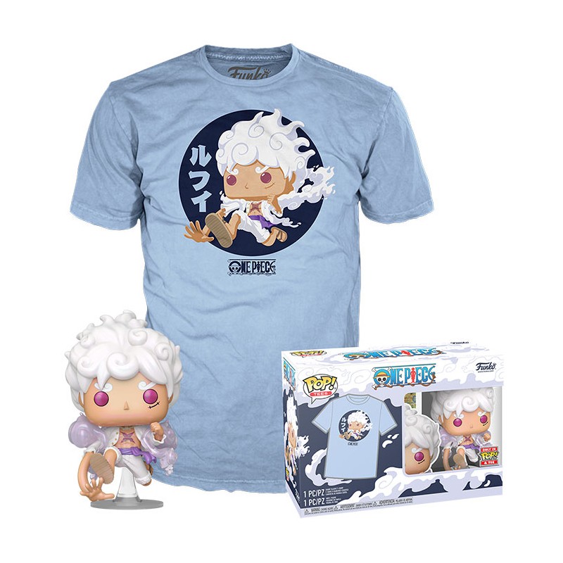 FUNKO POP! TEE ONE PIECE LUFFY GEAR 5 FIGURE E TSHIRT TAGLIA S FUNKO