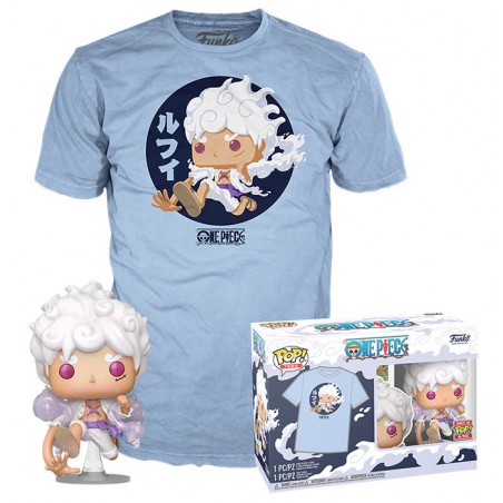 FUNKO POP! TEE ONE PIECE LUFFY GEAR 5 FIGURE AND TSHIRT S SIZE