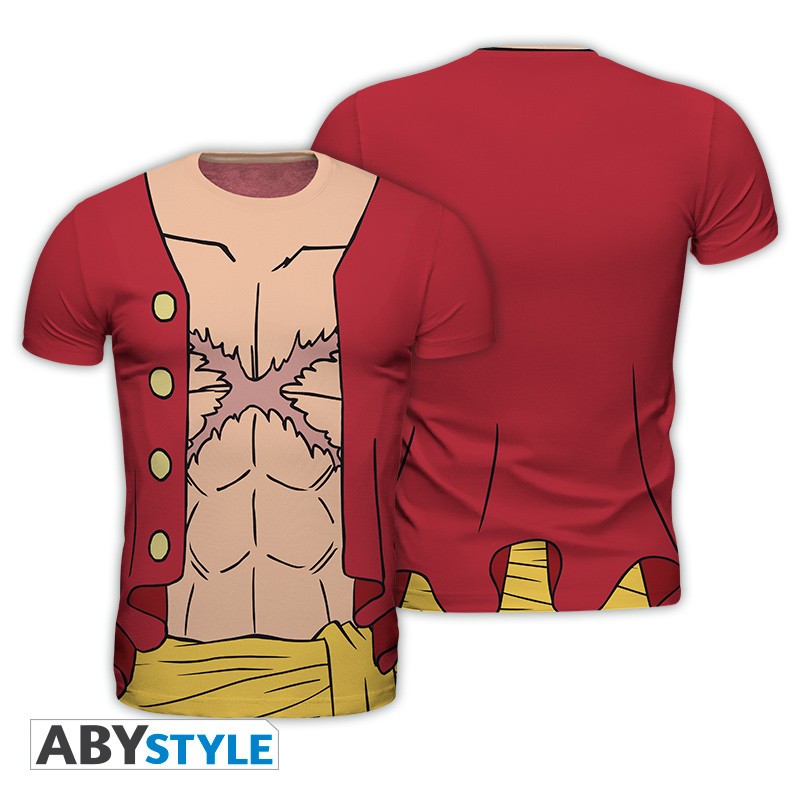 ONE PIECE LUFFY NEW WORLD TSHIRT TAGLIA L SLIM ONE PIECE LUFFY NEW WORLD TSHIRT TAGLIA L SLIM