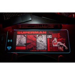 DC COMICS SUPERMAN MOUSEPAD LED CON CARICATORE TELEFONO NUMSKULL DC COMICS SUPERMAN MOUSEPAD LED CON CARICATORE TELEFONO NUMSKULL