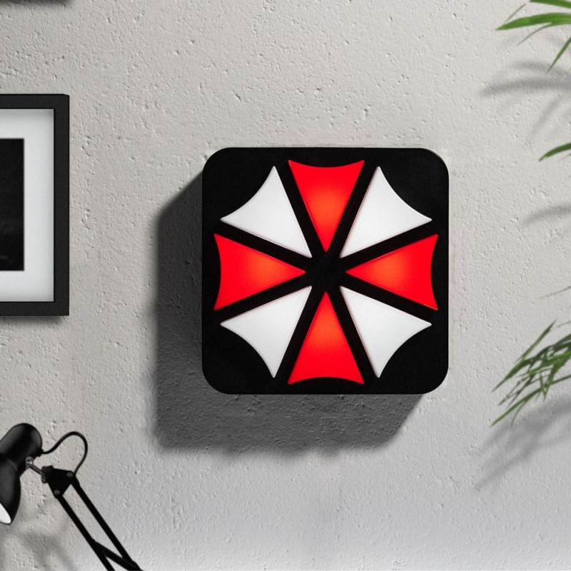RESIDENT EVIL UMBRELLA CORPORATION LOGO 3D LAMPADA NUMSKULL RESIDENT EVIL UMBRELLA CORPORATION LOGO 3D LAMPADA NUMSKULL