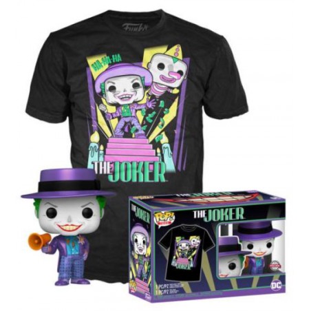 FUNKO POP! TEE DC COMICS THE JOKER FIGURE E TSHIRT TAGLIA XL