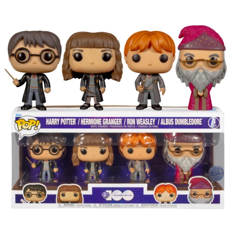 FUNKO FUNKO POP! HARRY POTTER 4-PACK BOBBLE HEAD KNOCKER FIGURE FUNKO FUNKO POP! HARRY POTTER 4-PACK BOBBLE HEAD KNOCKER FIGURE