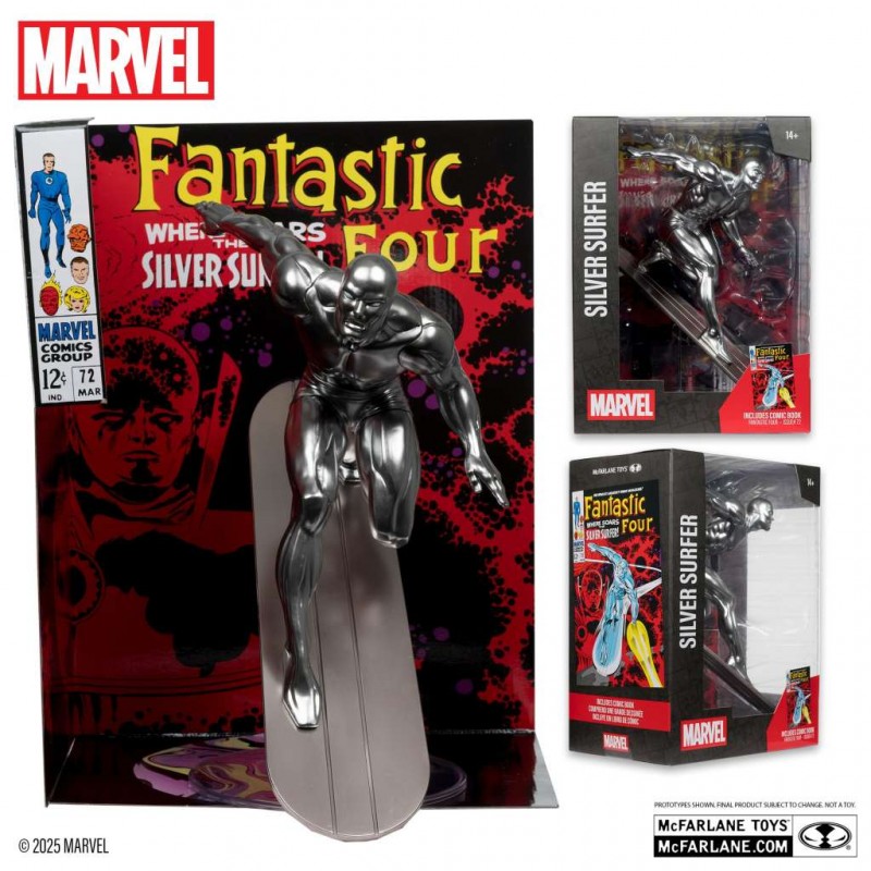 MARVEL COLLECTION PVC STATUE SILVER SURFER (FANTASTIC FOUR 72) 1/6 STATUA FIGURE MC FARLANE