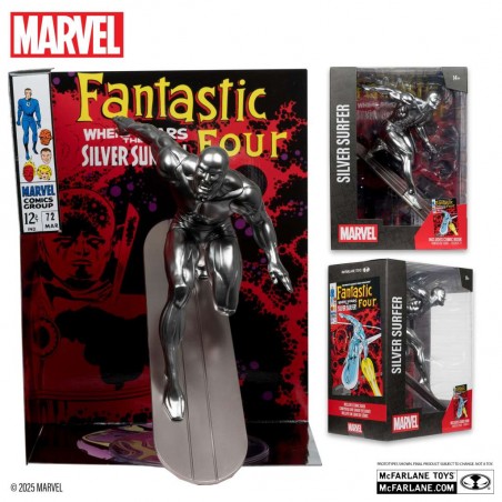 MARVEL COLLECTION PVC STATUE SILVER SURFER (FANTASTIC FOUR 72) 1/6 STATUA FIGURE