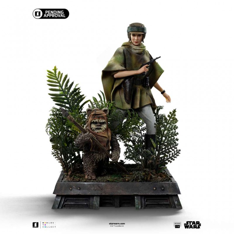 IRON STUDIOS STAR WARS EPISODE VI LEIA AND WICKET ART SCALE 1/10 RESIN STATUE FIGURE IRON STUDIOS STAR WARS EPISODE VI LEIA AND WICKET ART SCALE 1/10 RESIN STATUE FIGURE
