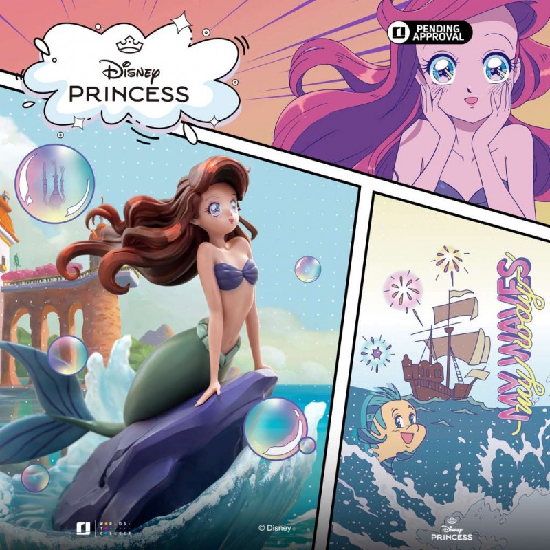 DISNEY'S ANIME PRINCESS ARIEL STATUA FIGURE IRON STUDIOS