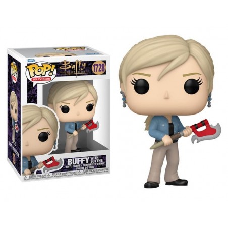 FUNKO POP! TELEVISION BUFFY THE VAMPIRE SLAYER WITH SCYTHE BOBBLE HEAD PVC FIGURE