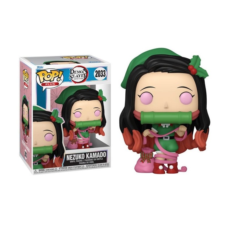FUNKO POP! DEMON SLAYER NEZUKO KAMADO HOLIDAY BOBBLE HEAD FIGURE FUNKO