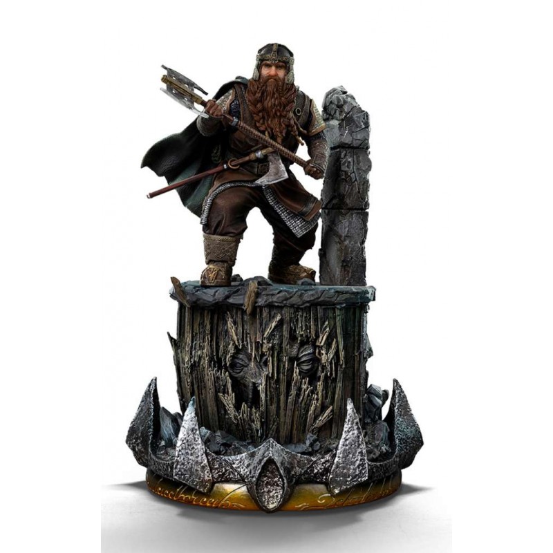 IRON STUDIOS THE LORD OF THE RINGS GIMLI UNLEASHED ART SCALE 1/10 STATUE FIGURE IRON STUDIOS THE LORD OF THE RINGS GIMLI UNLEASHED ART SCALE 1/10 STATUE FIGURE