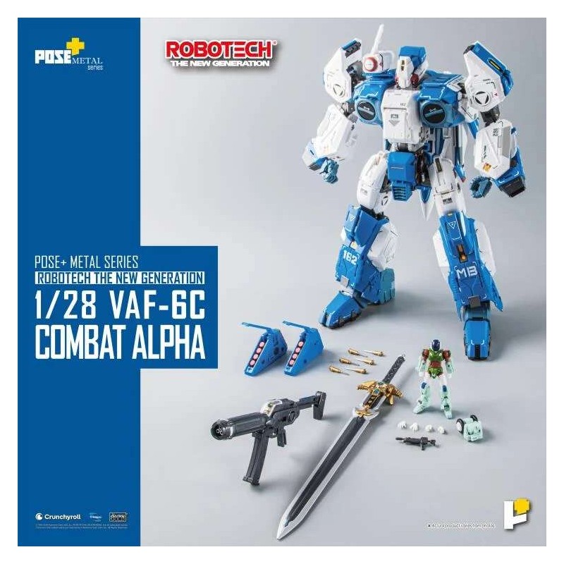 TOYNAMI ROBOTECH THE NEW GEN. POSE + METAL SERIES 1/28 VAF-6C COMBAT ALPHA ACTION FIGURE