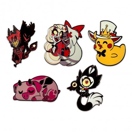 HAZBIN HOTEL ENAMEL PINS SET 5X SPILLE