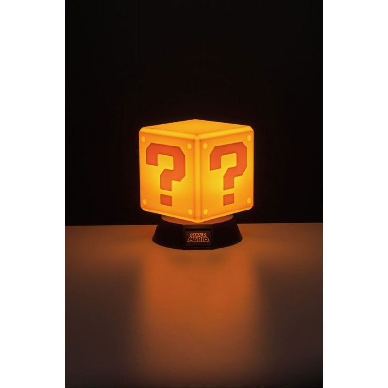 Super Mario 3d Lampada Light Question Block - 