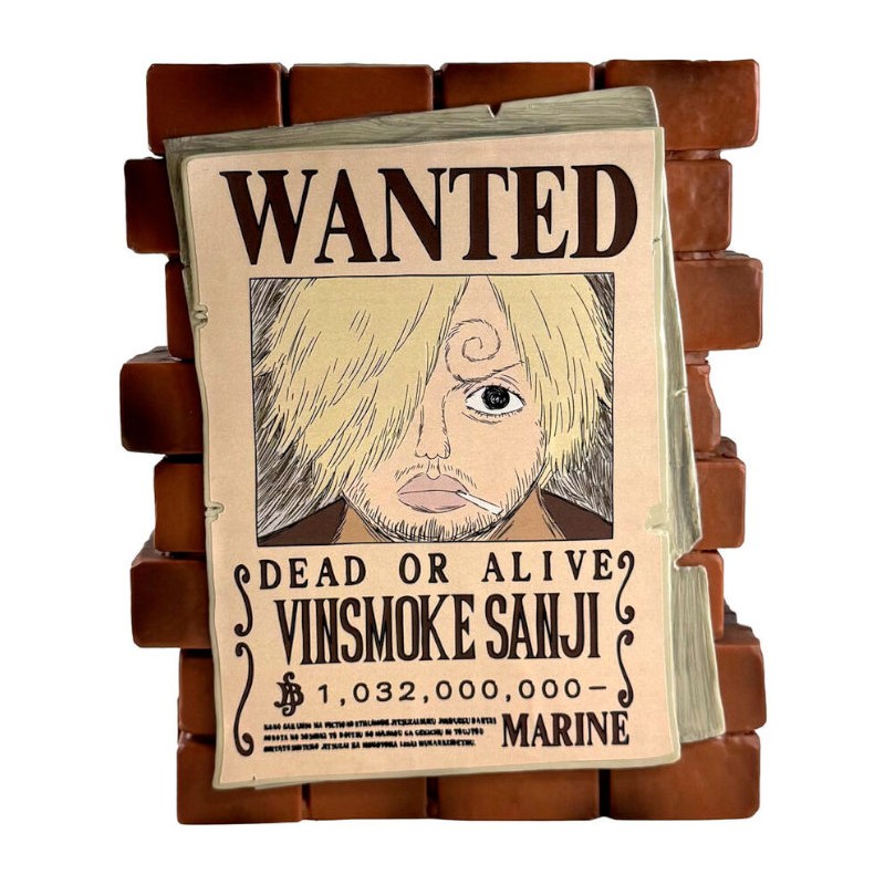 ONE PIECE POSTER WANTED VINSMOKE SANJI SALVADANAIO PLASTOY