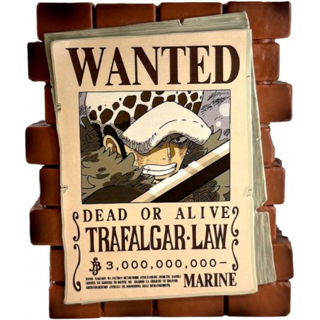 ONE PIECE POSTER WANTED TRAFALGAR LAW COIN BANK