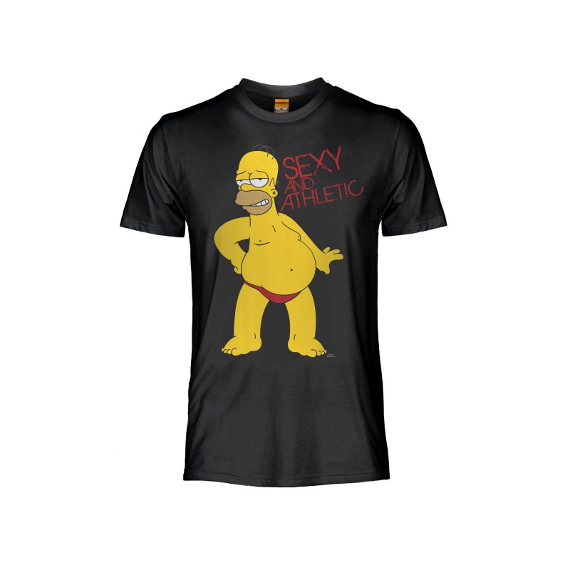 T SHIRT THE SIMPSONS HOMER SEXY AND ATHLETIC