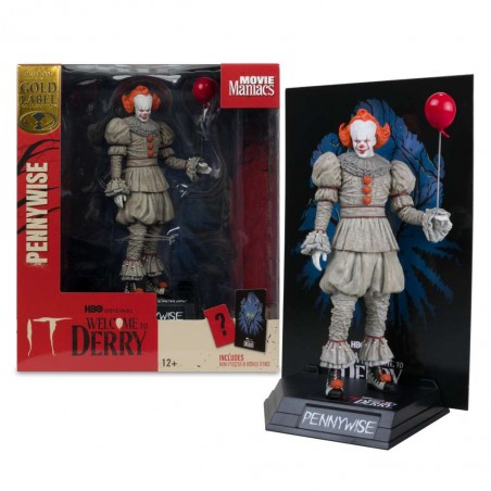 MOVIE MANIACS IT PENNYWISE WELCOME TO DERRY STATUE PVC FIGURE