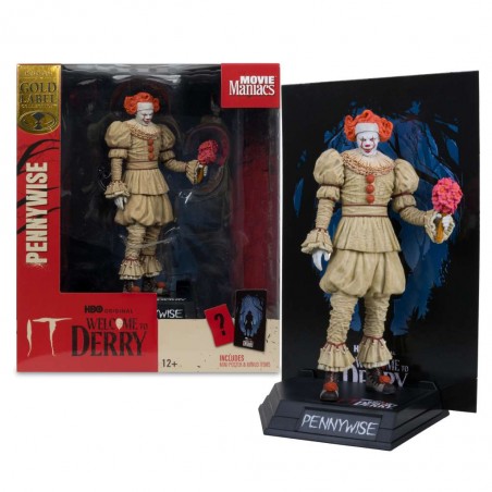 MOVIE MANIACS IT PENNYWISE WELCOME TO DERRY STATUE PVC FIGURE