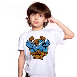 MAGLIA T SHIRT BIMBO FANTASTICI 4 LA COSA IT'S CLOBBERIN TIME